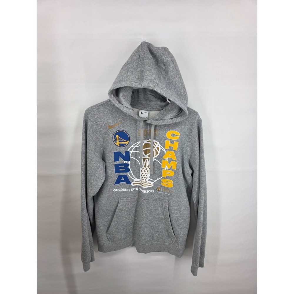 Nike Golden State Warriors NBA Champs Hoodie Gray 2021-2022 Mens Small